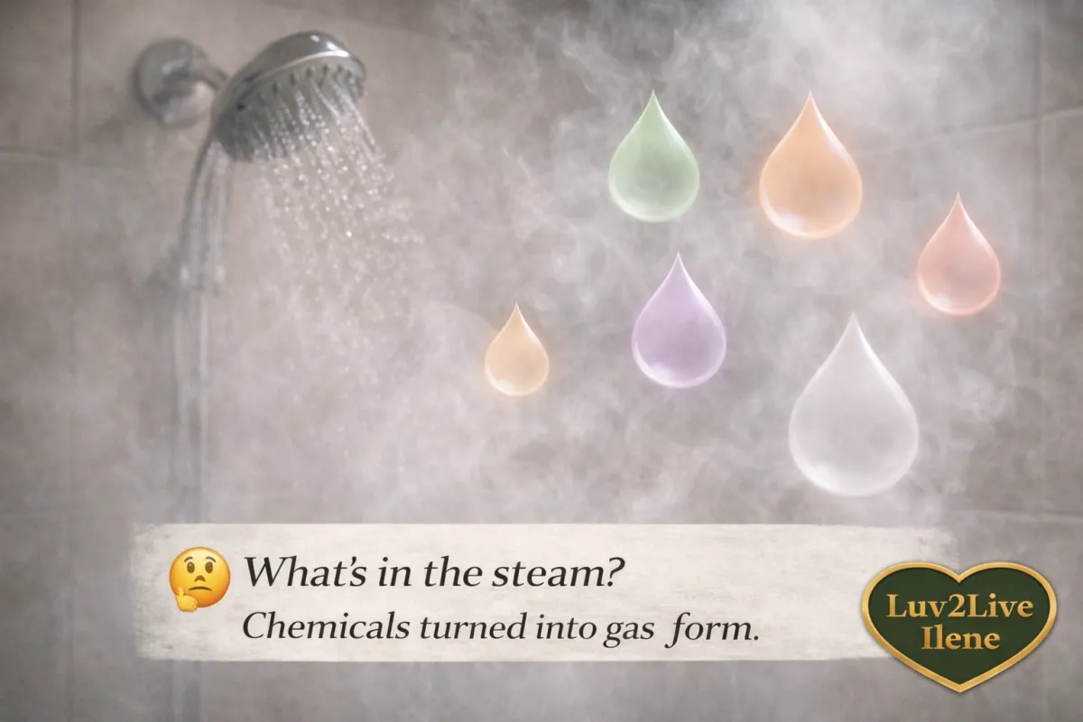 Hot shower steam releasing chlorine fluoride and tap water chemicals in gas form — what you breathe in the shower is more toxic than drinking tap water — Luv2Live Ilene