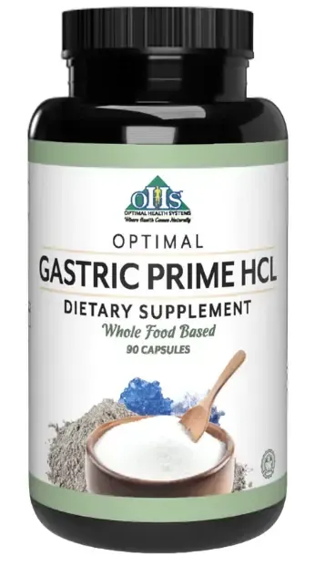 Optimal Health Systems Gastric Prime HCl bottle stomach acid