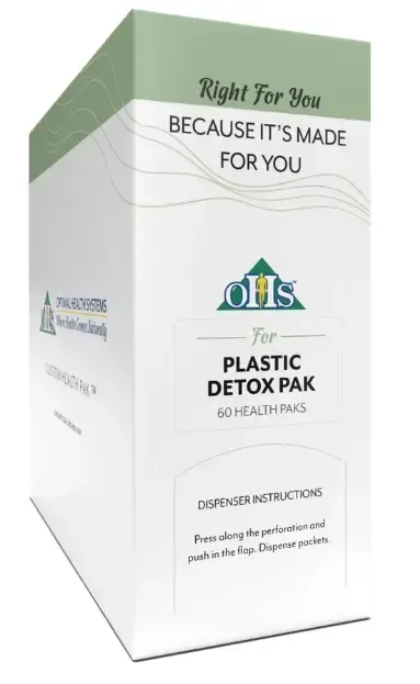 Optimal Health Systems Plastic Detox Pak boxes