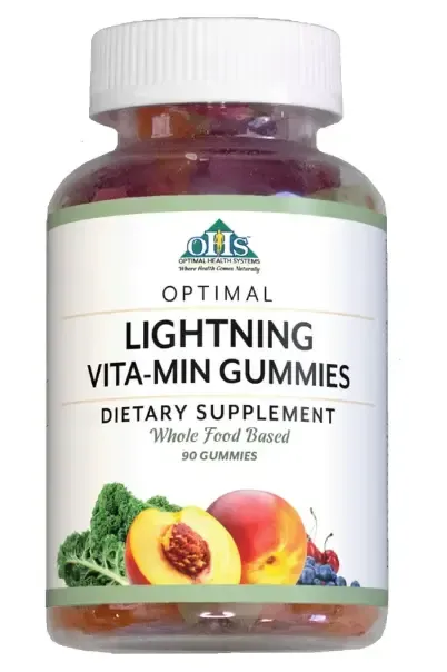 Optimal Health Systems Lightning Gummies bottle vitamins minerals