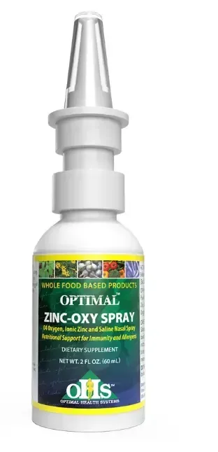 Optimal Health Systems zinc nasal spray bottle