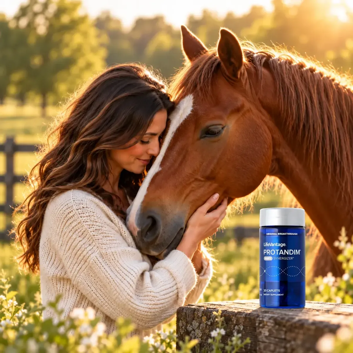 horse and woman with protandim nrf2