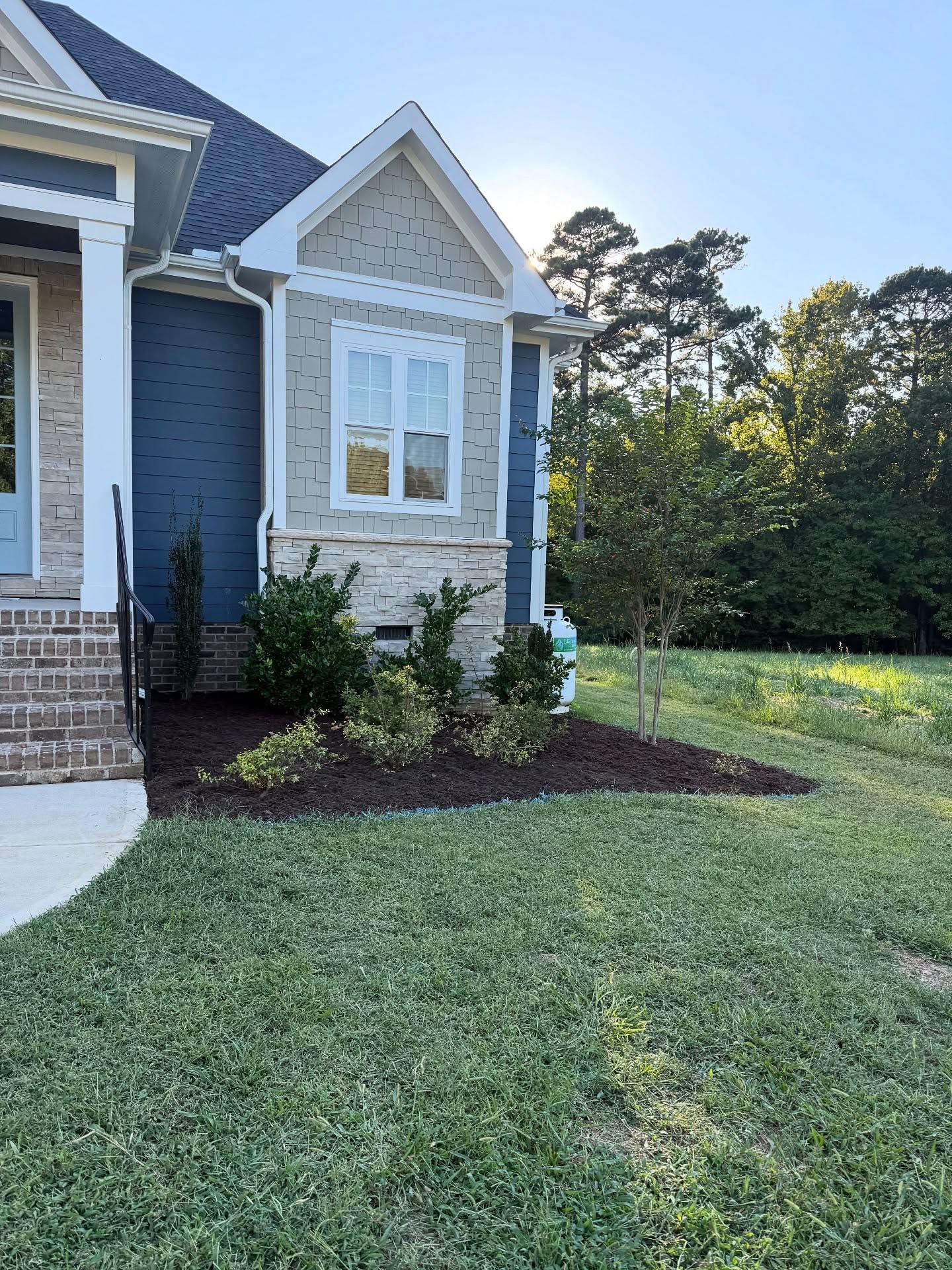 Mulch intallation after weed clean up in Raleigh, NC
