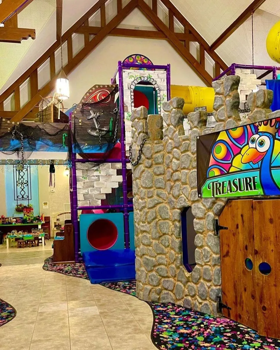 Children playing in the Giant Play Fortress