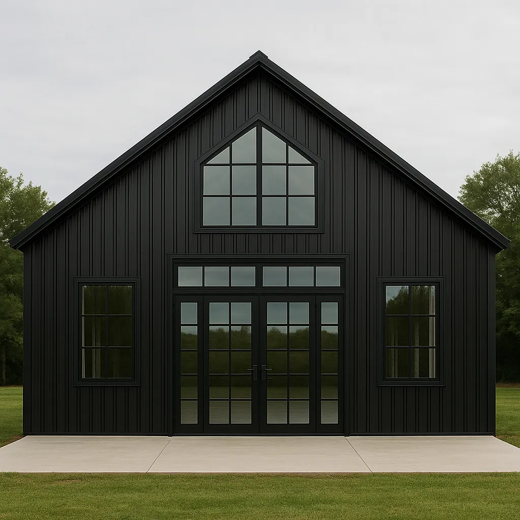 Man smiling in front of a large pile of cleared debris and vegetation at Harvest and Haven Farms, showcasing the farm's commitment to transforming the landscape for organic farming and event hosting.