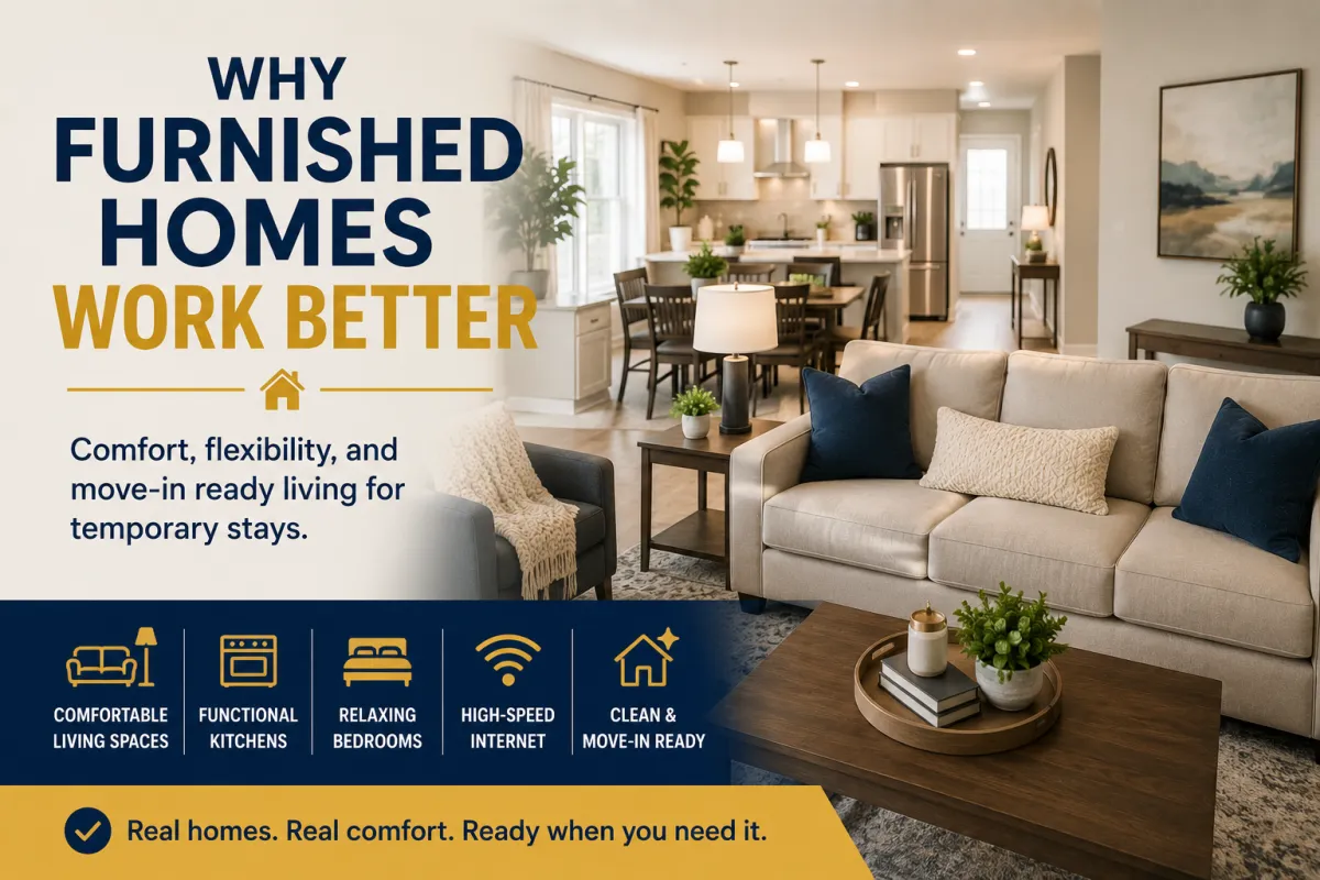 Why Furnished Homes Work Well for Temporary Housing