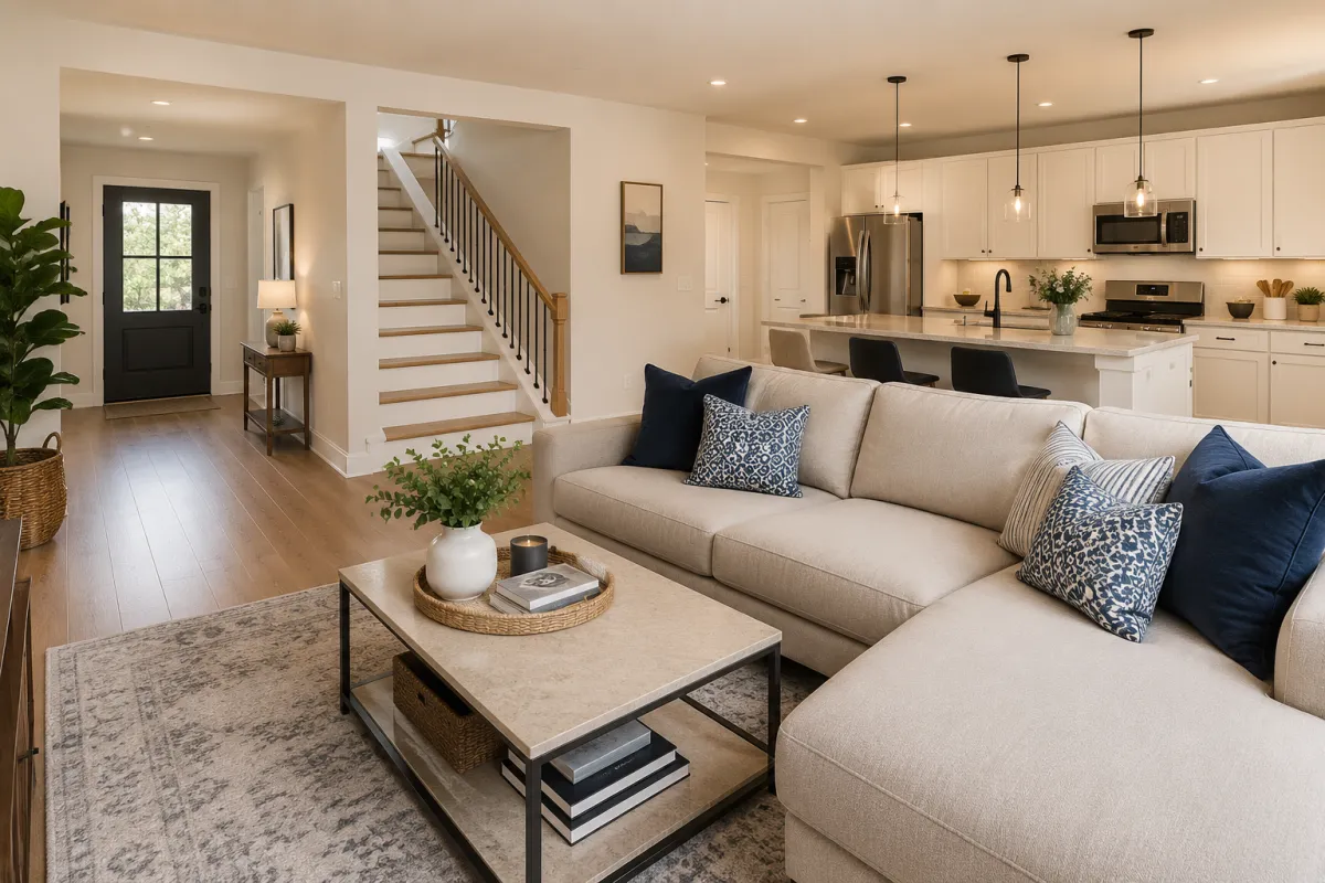 Modern furnished home interior