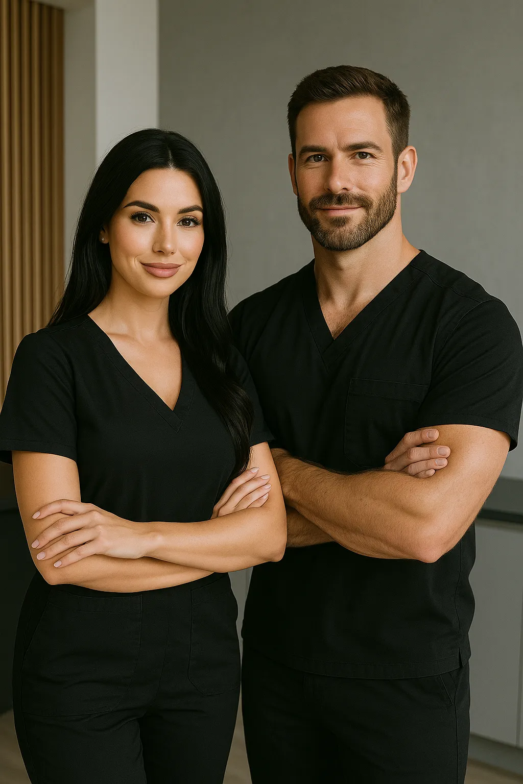 a running track with a fence in the background