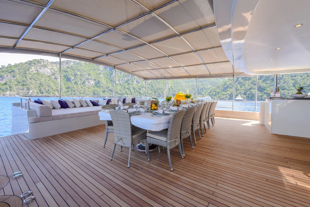 King of the Sea — dining on deck in Turkey