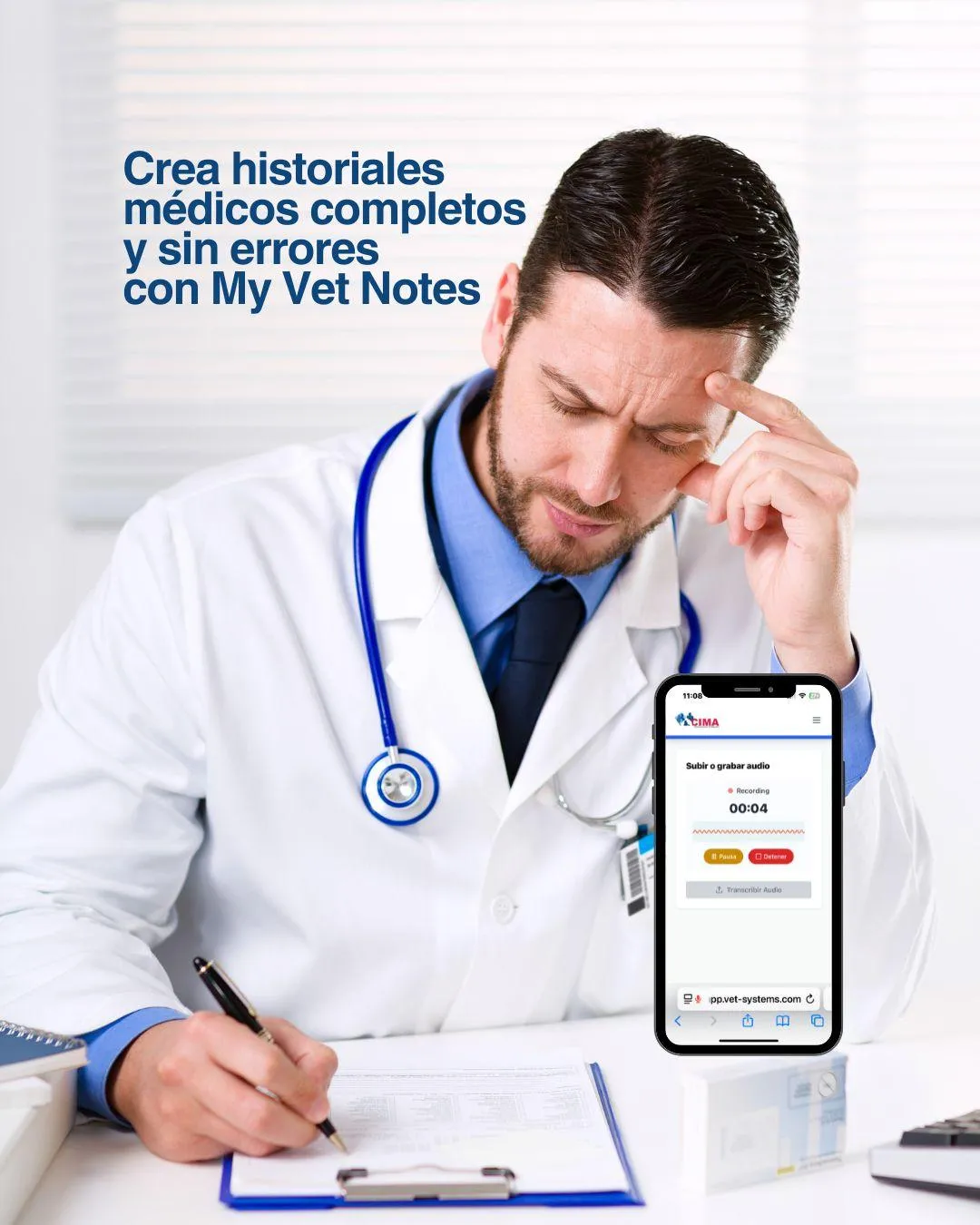 Transcribe consultas médicas