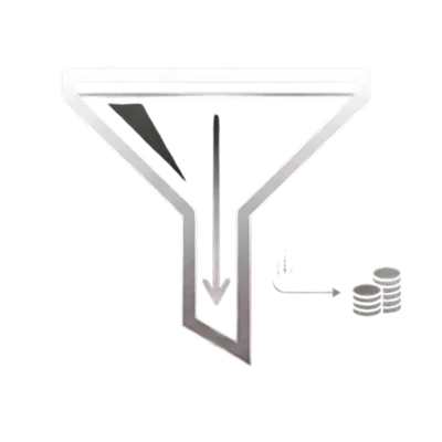A funnel with money going through it
