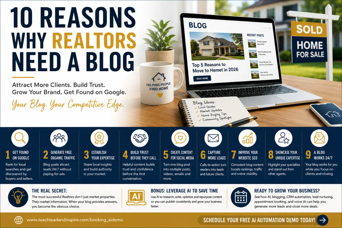 10 Reasons Why Realtors Need a Blog in 2026 | Generate More Leads Organically