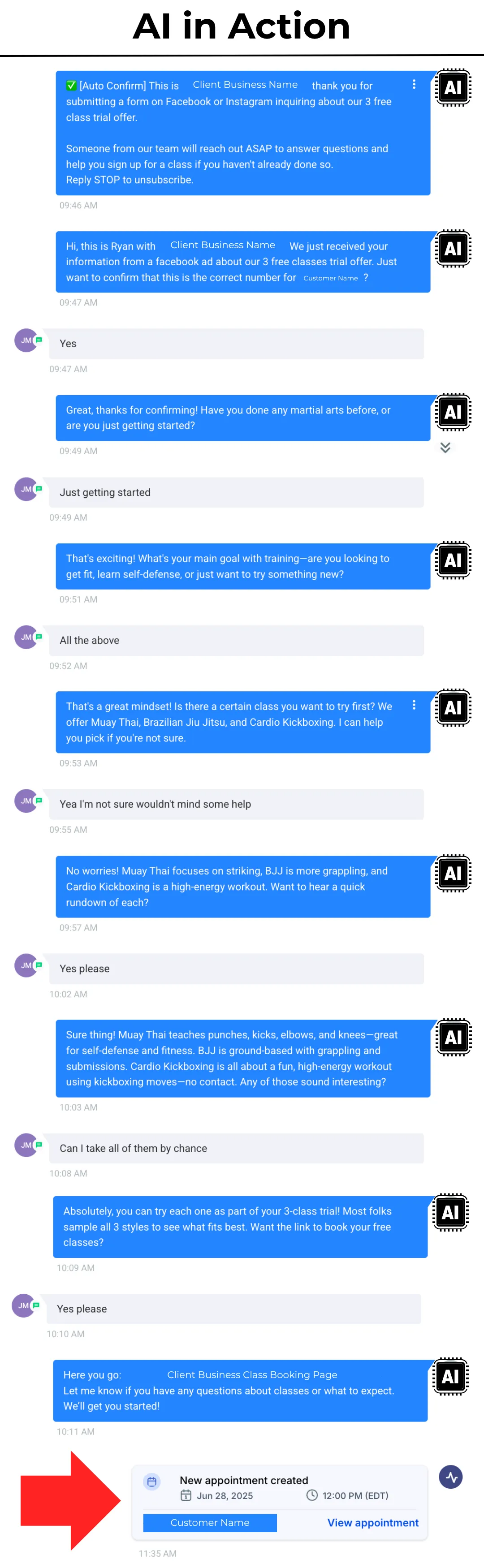 AI Class Booking