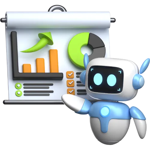 AI assistant generating social media posts with dashboard and engagement icons.