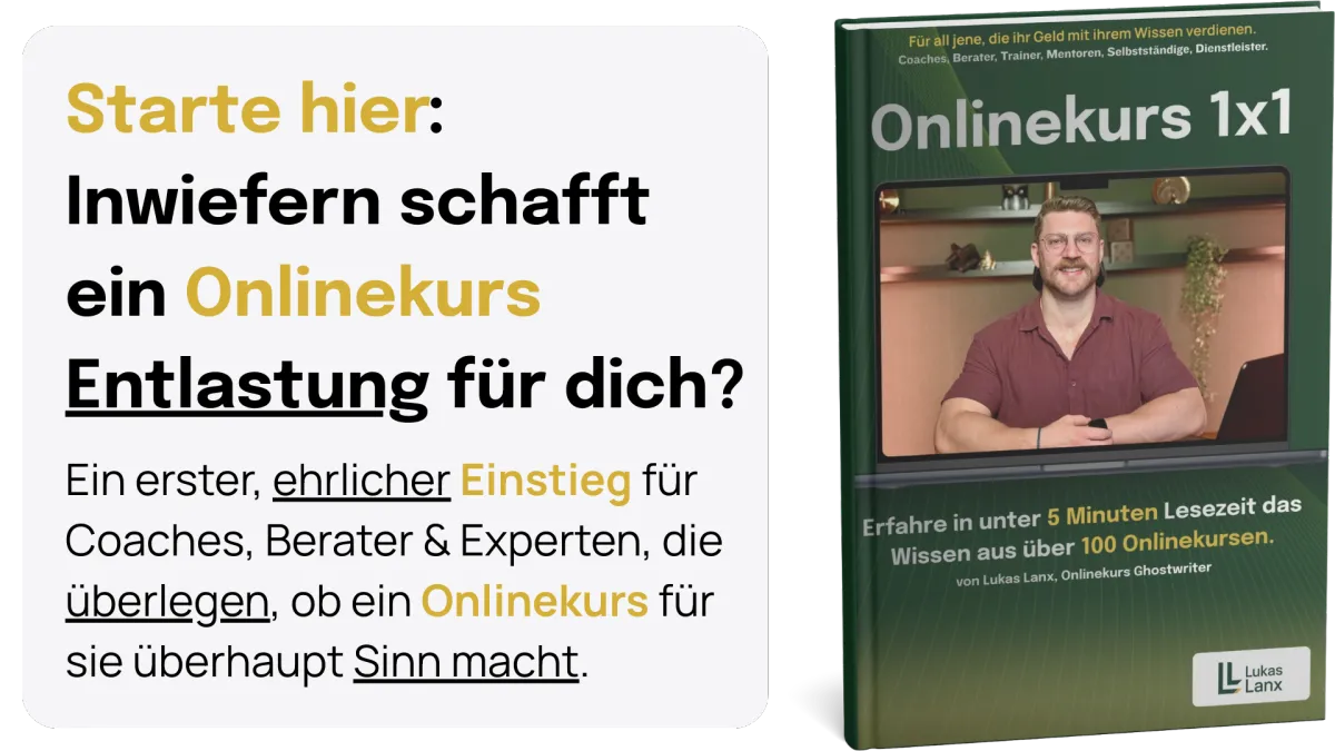 Die Einsatzmöglichkeiten eines Onlinekurses nach Lukas Lanx