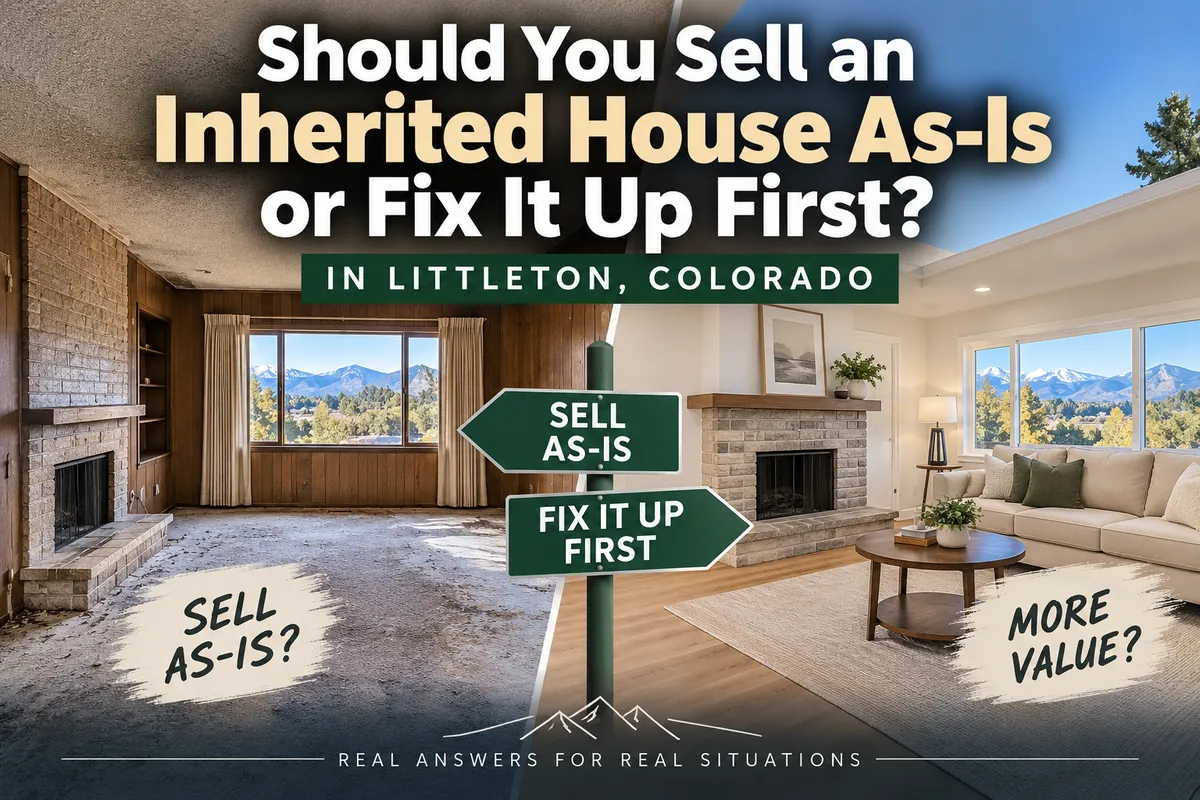 Should you sell an inherited Littleton home as-is or fix it up first? Compare renovation costs, carrying costs, buyer appeal and potential resale value before deciding