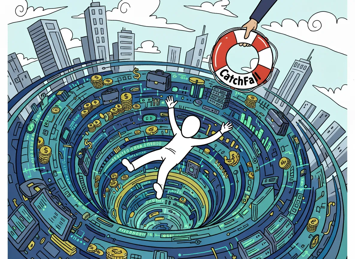 Young woman points finger upwards with idea