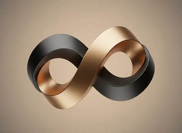 A three dimensional infinity symbol