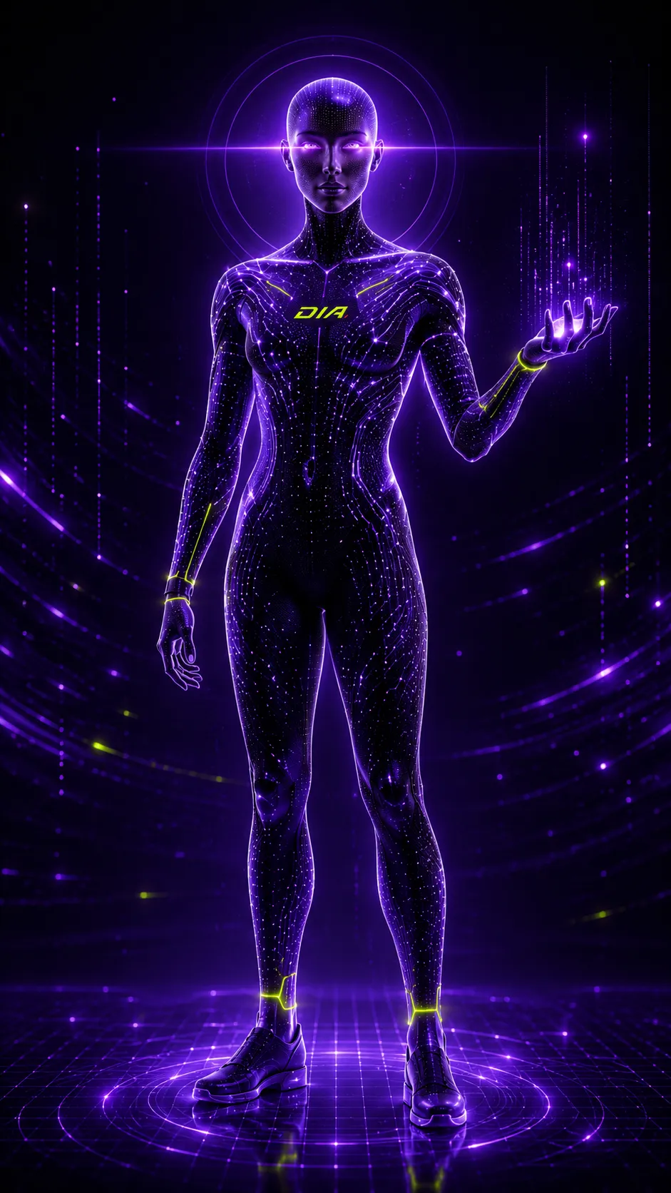 Abstract visualization of structured digital asset growth