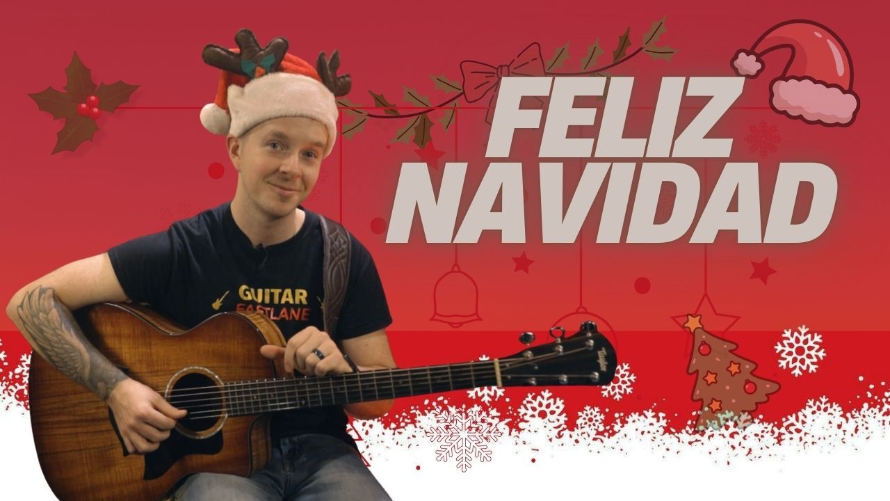 Feliz Navidad - EASY Guitar Tutorial - 4 Chord Guitar Lesson