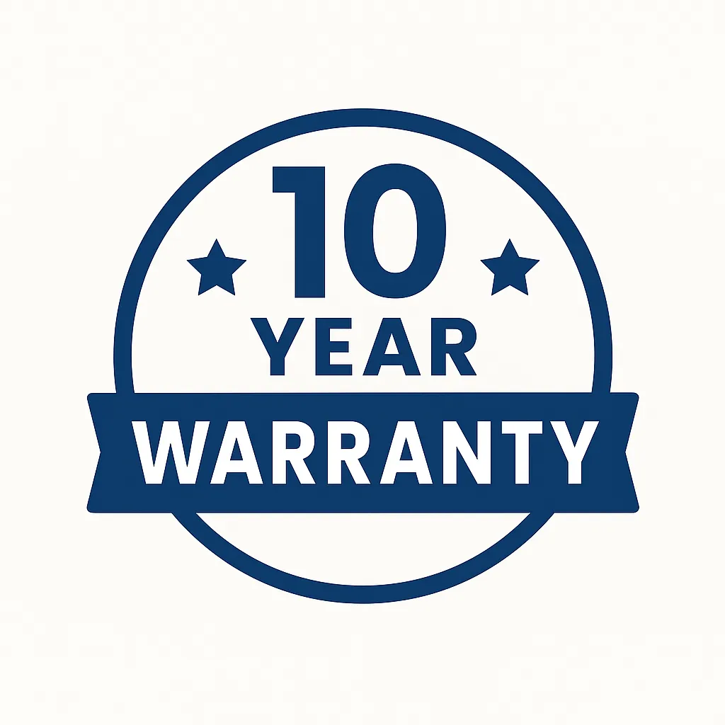 10-year warranty badge