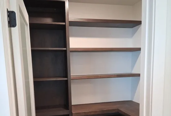 Wood shelves in Ottertail