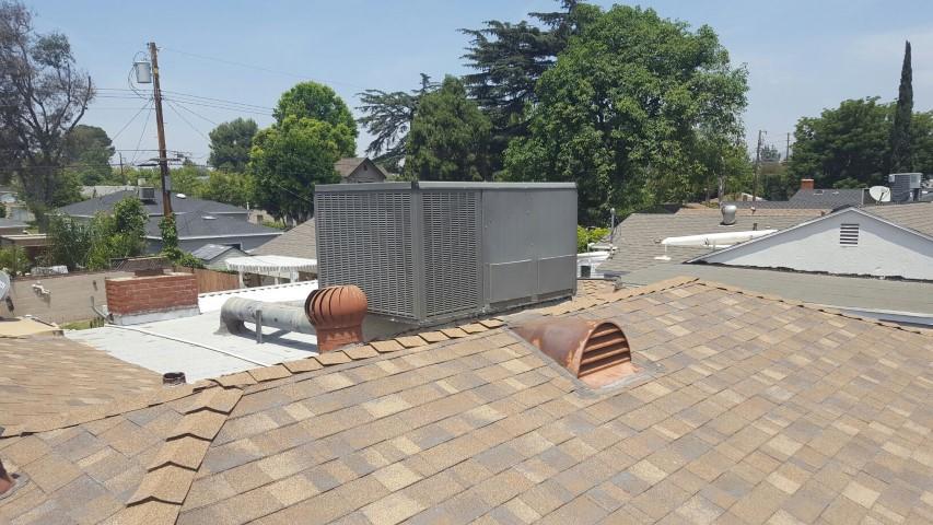 Shingles with AC unit