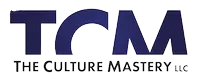The Culture Mastery LLC logo in navy blue and purple, representing cultural transformation and leadership coaching.