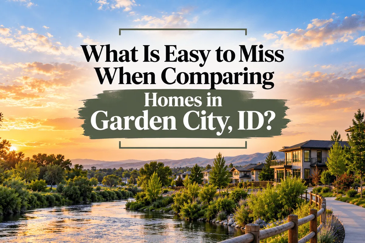 Comparing homes in Garden City Idaho