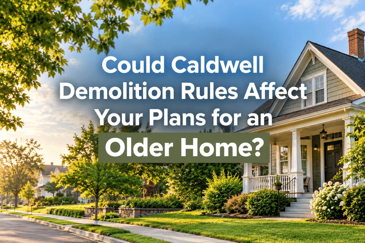 Older home in Caldwell, Idaho, with demolition planning considerations