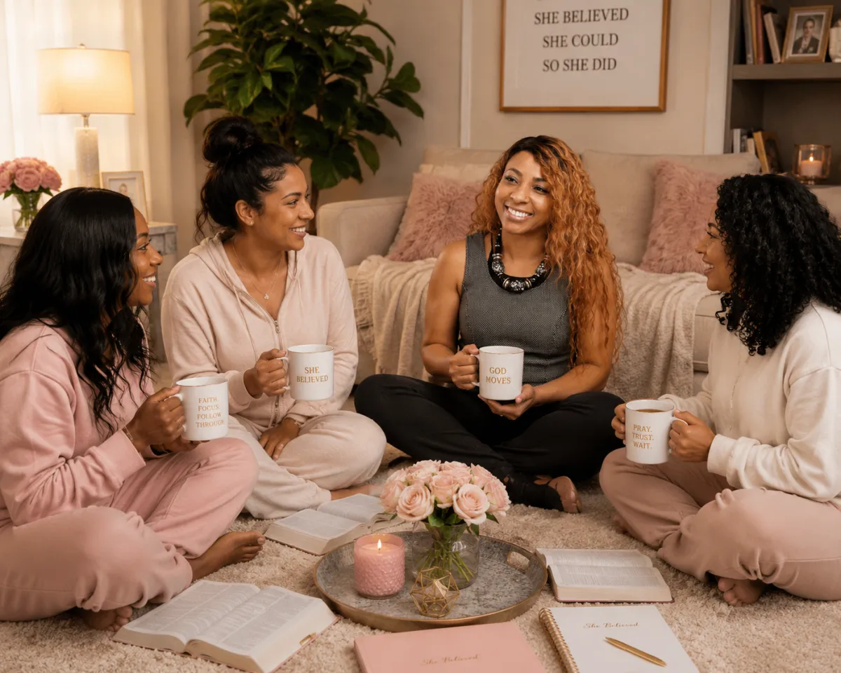 Women gathering and sharing wisdom in an intimate circle