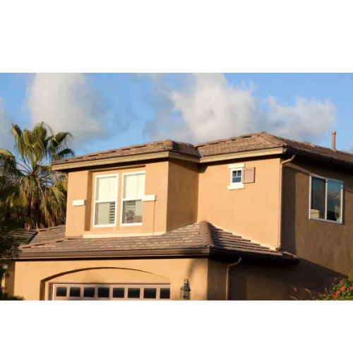 house with stucco 