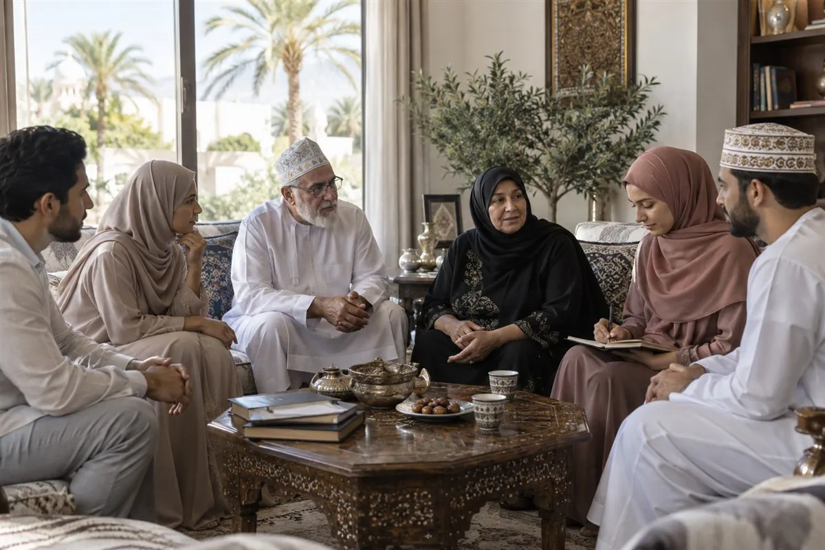 Illustrative family holding a structured governance discussion