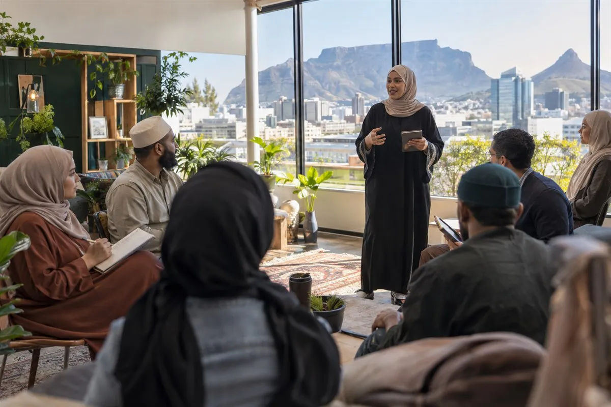 Illustrative adults attending a financial-education workshop