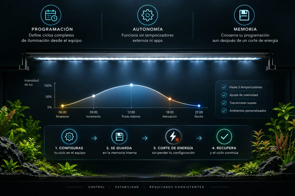 Panel de control del equipo Fullgain con interfaz elegante