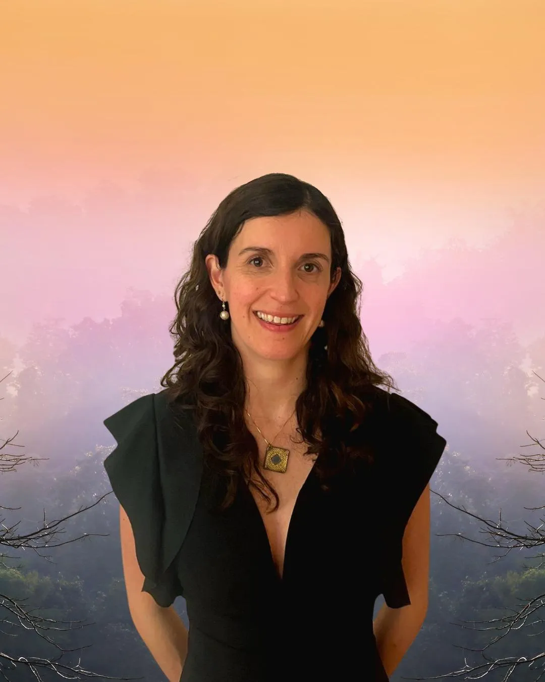 Portrait of the Wild Goddess Healing founder in a serene sanctuary setting
