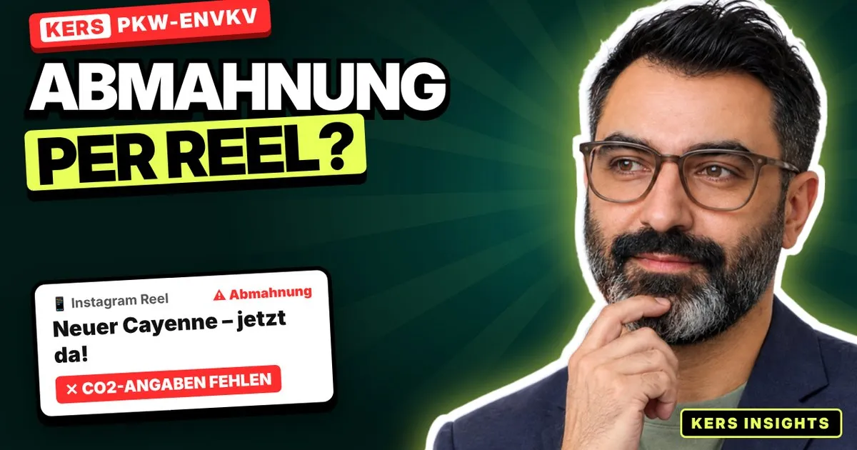 Pkw-EnVKV 2026: auf Instagram werben ohne Abmahnung