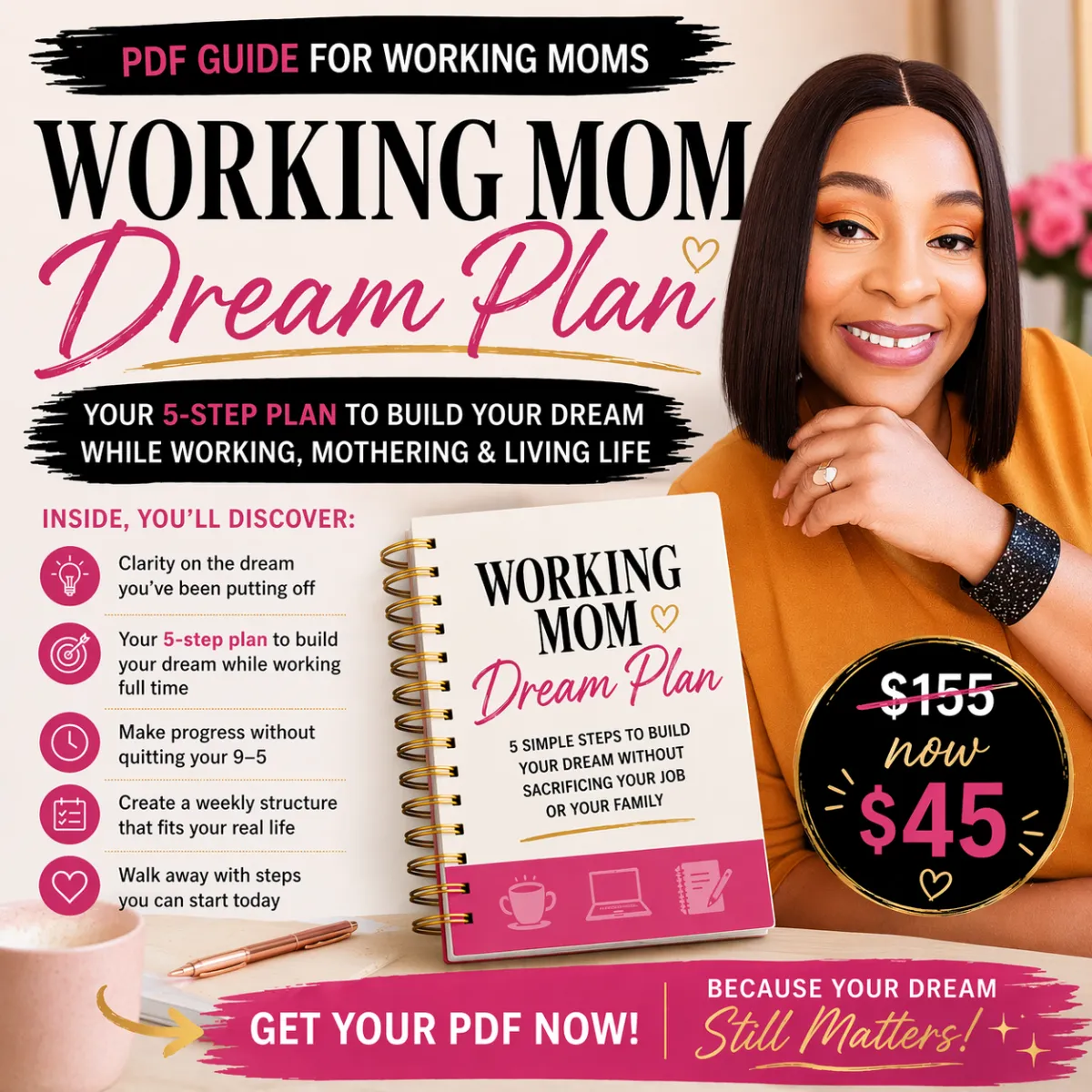 Purpose After 5 for Moms program devices and materials composite mockup