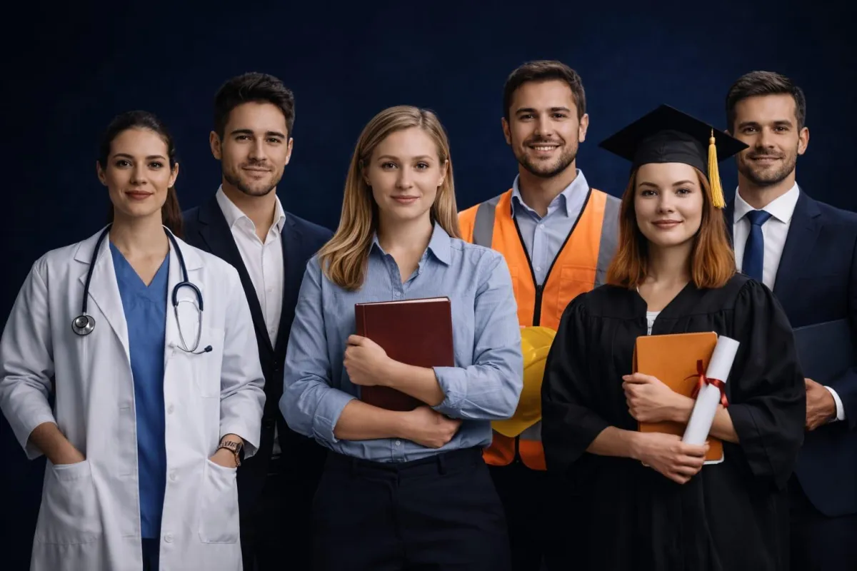 Estudiante o profesional concentrado en entorno académico tecnológico