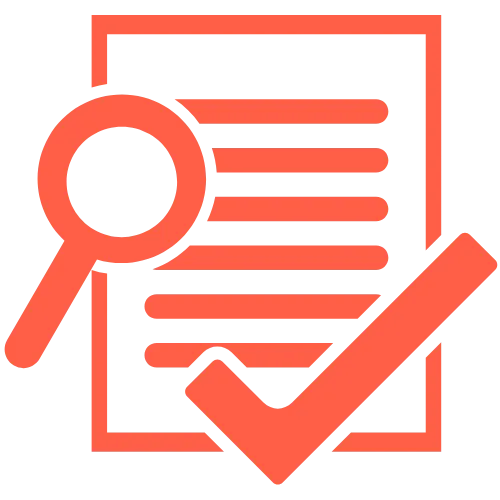 Graphic representing reviewing documents