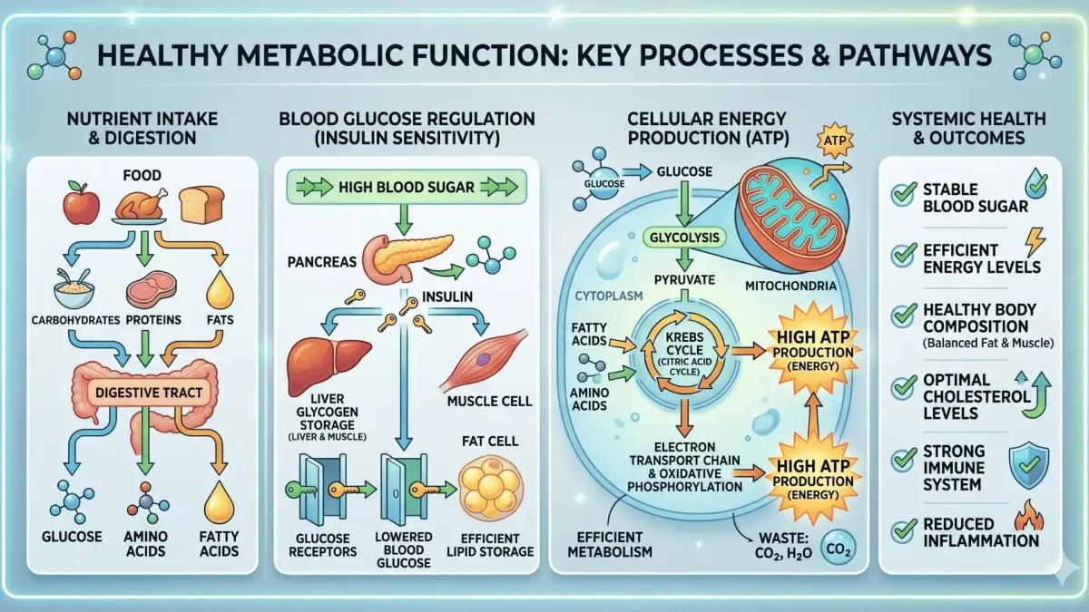 Diagram showing healthy metabolic function in Gainesville, GA