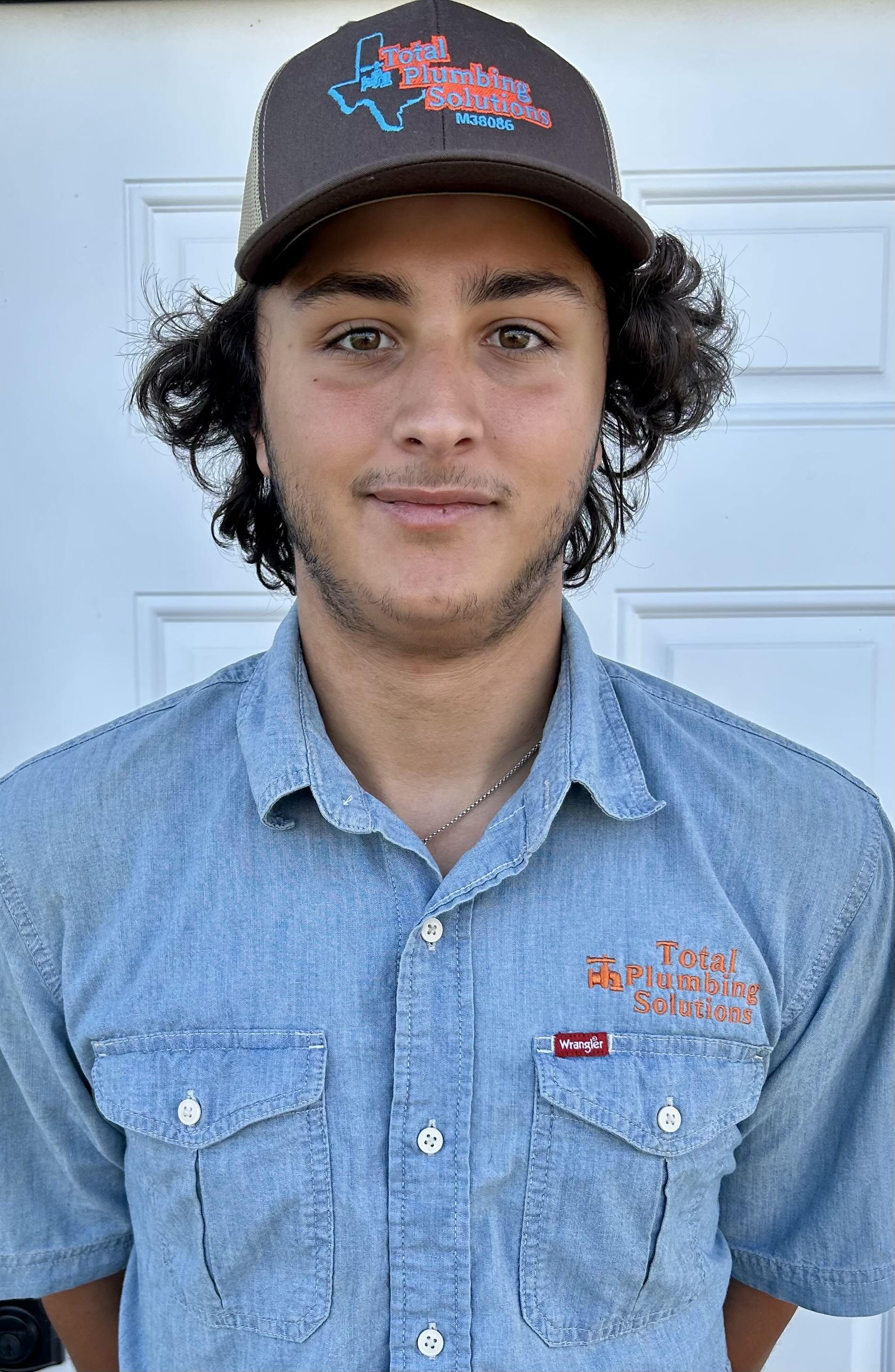 <img src="chris-photo.jpg" alt="Chris, Tradesman Plumber at Total Plumbing Solutions specializing in drains, sewer line replacement, and hydro jetting in North Central Texas">