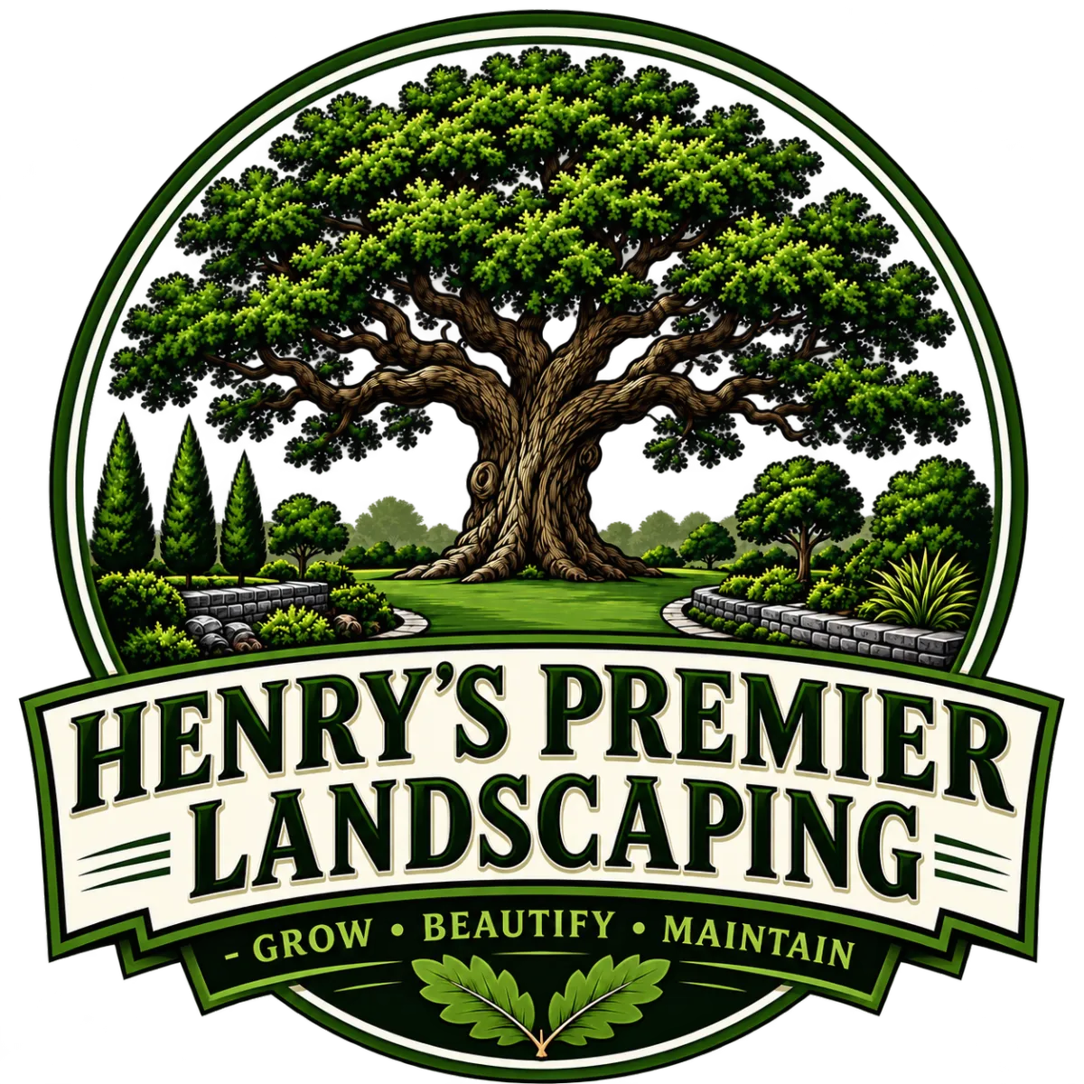 Henry's Premier Landscaping Logo