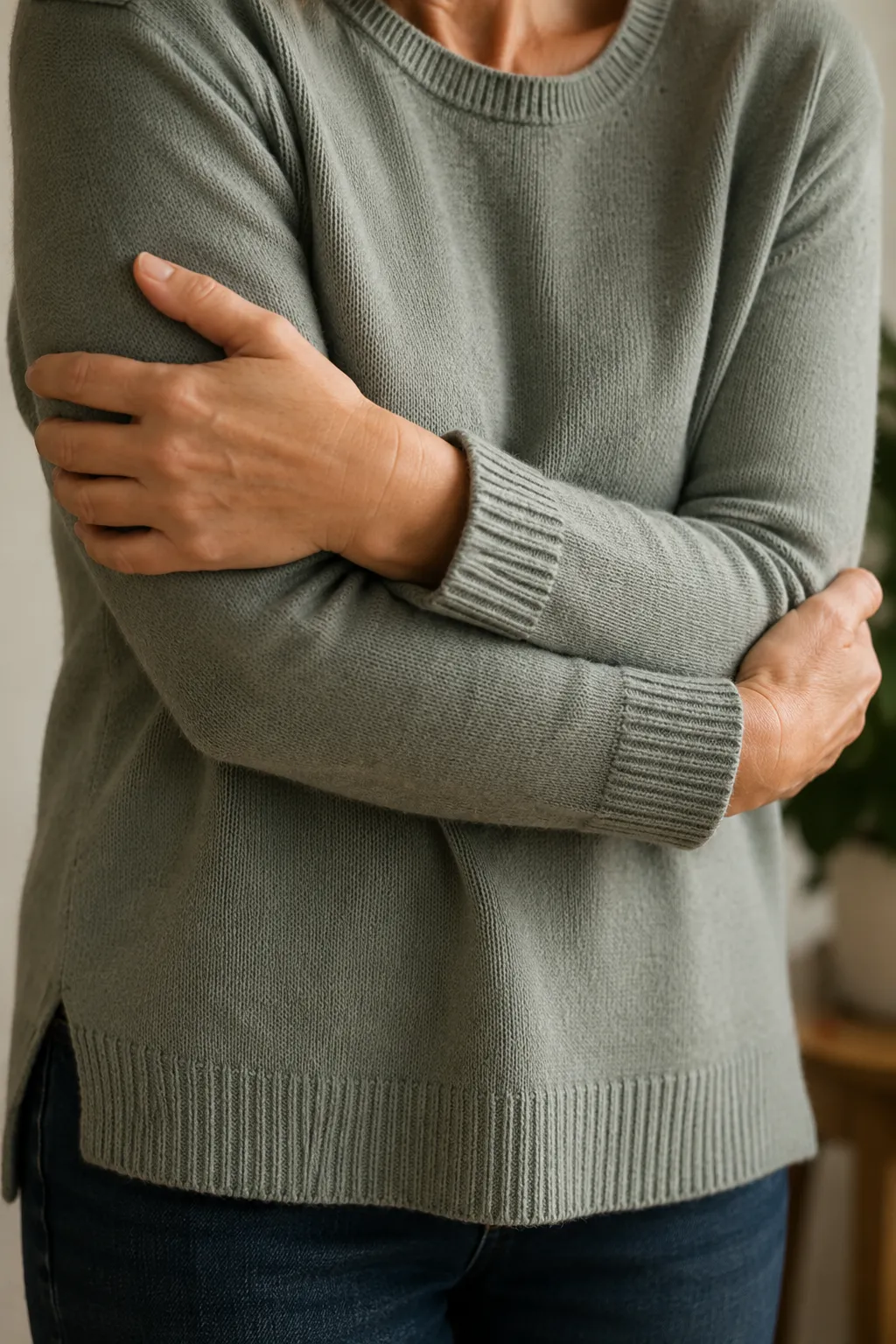 Tactile textures and natural elements representing grounded support