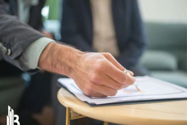 Professional completing last-minute document notarization before year-end deadline