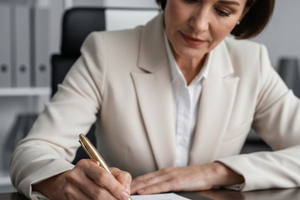 notary finalizing the estate planning documents