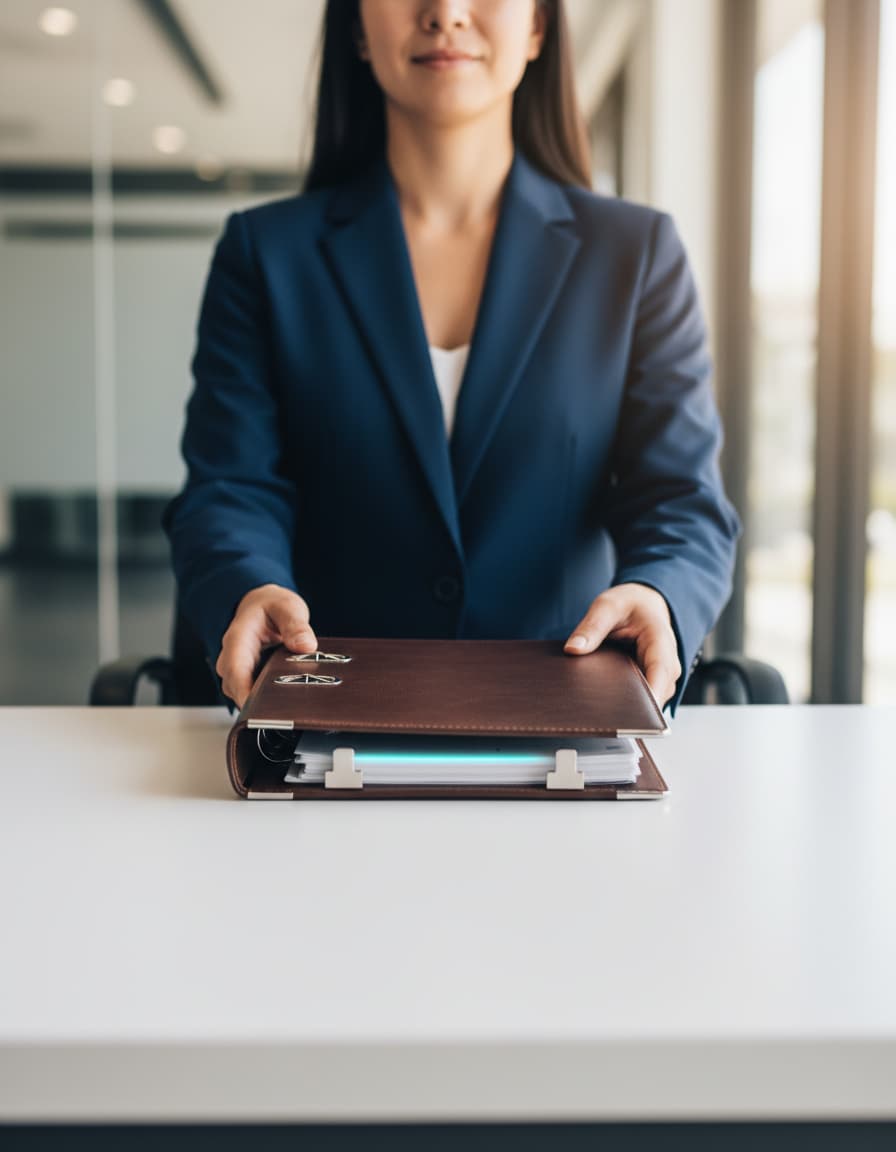Professional real estate closing in a modern Miami office