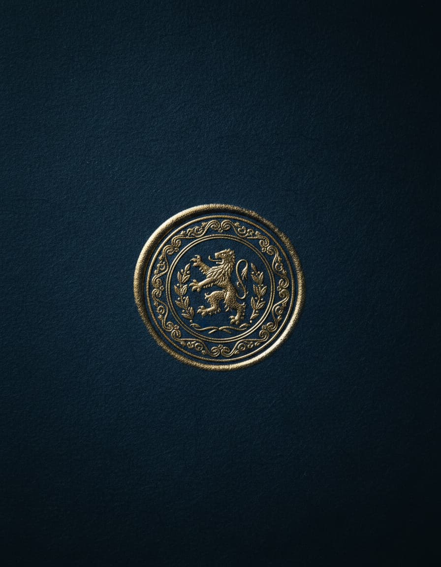 Verified gold seal on notarized legal document