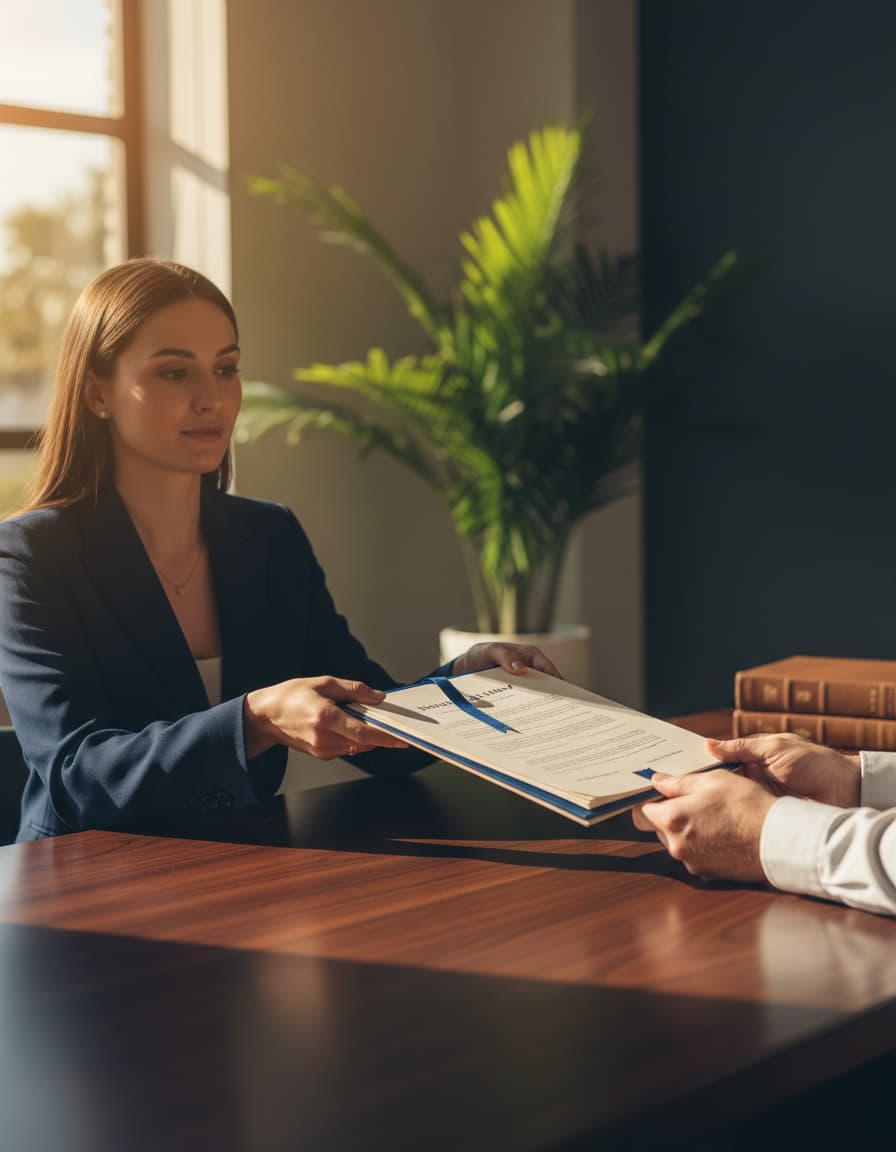 Reassuring professional handover of executed family law documents