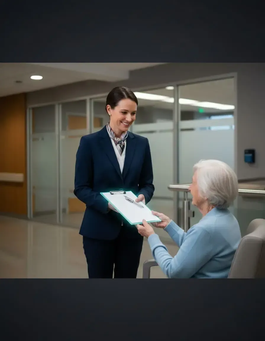 Compassionate professional interaction during an emergency notary service